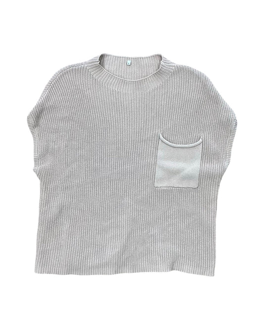 Sweater Ss By Clothes Mentor In Tan, Size:S