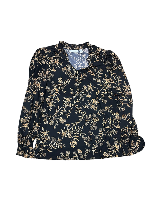 Top Ls By Susan Graver In Black & Gold, Size:S