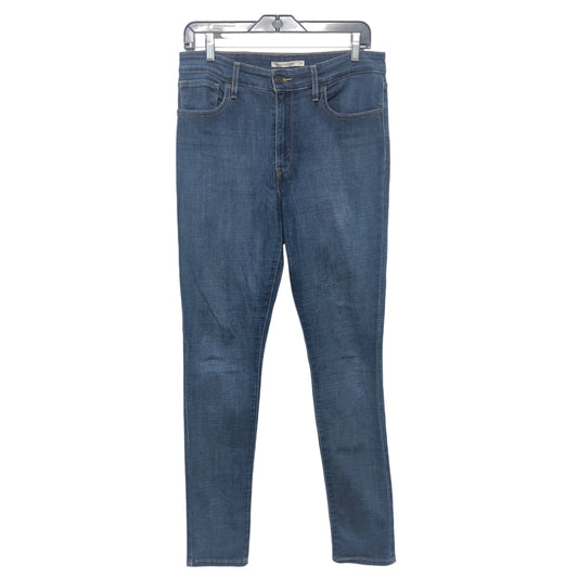 Jeans Skinny By Levis In Blue Denim, Size:12