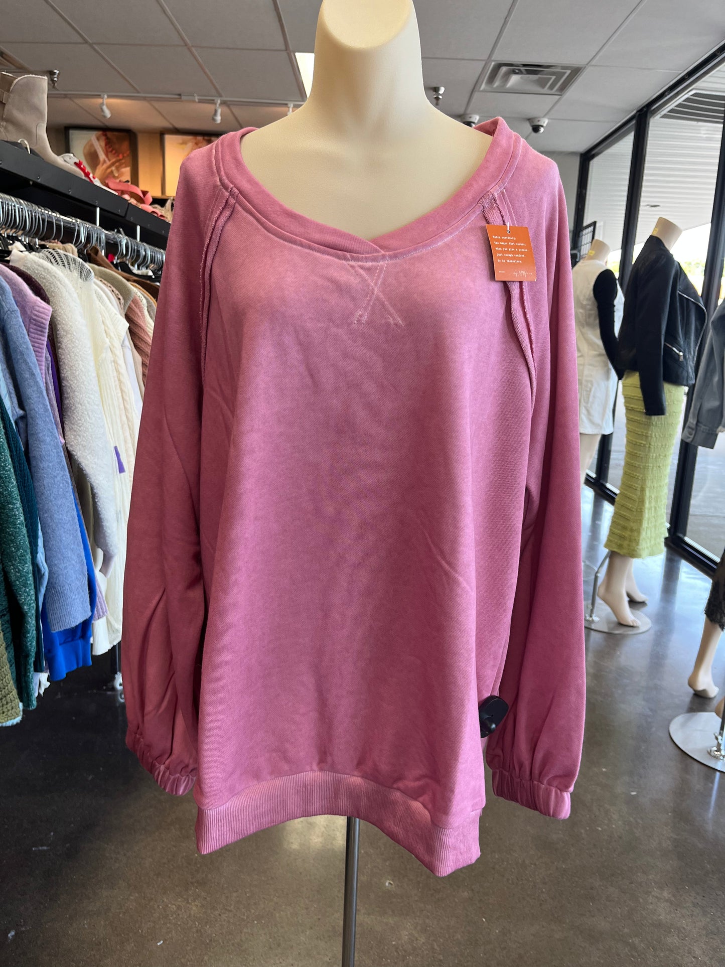 SWEATSHIRT CREWNECK by POL In PINK, Size: S