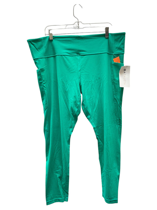 Athletic Leggings By Athleta In Green, Size:2X