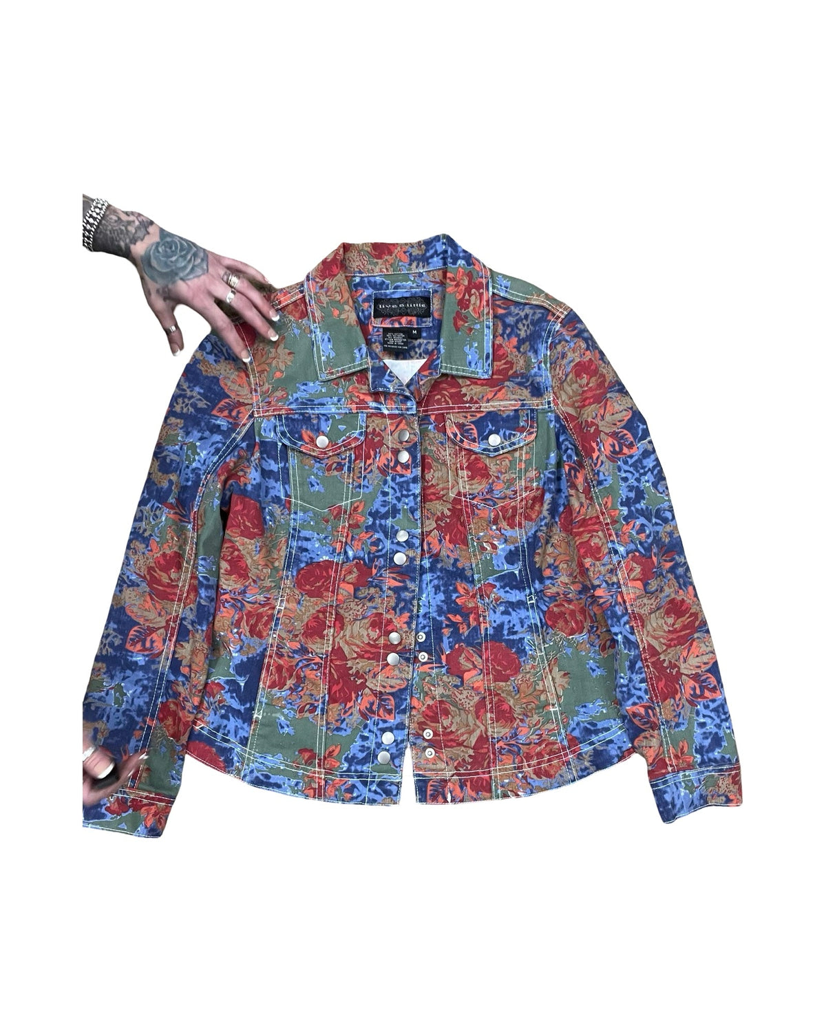 Jacket Denim By Live A Little In Multi, Size:M