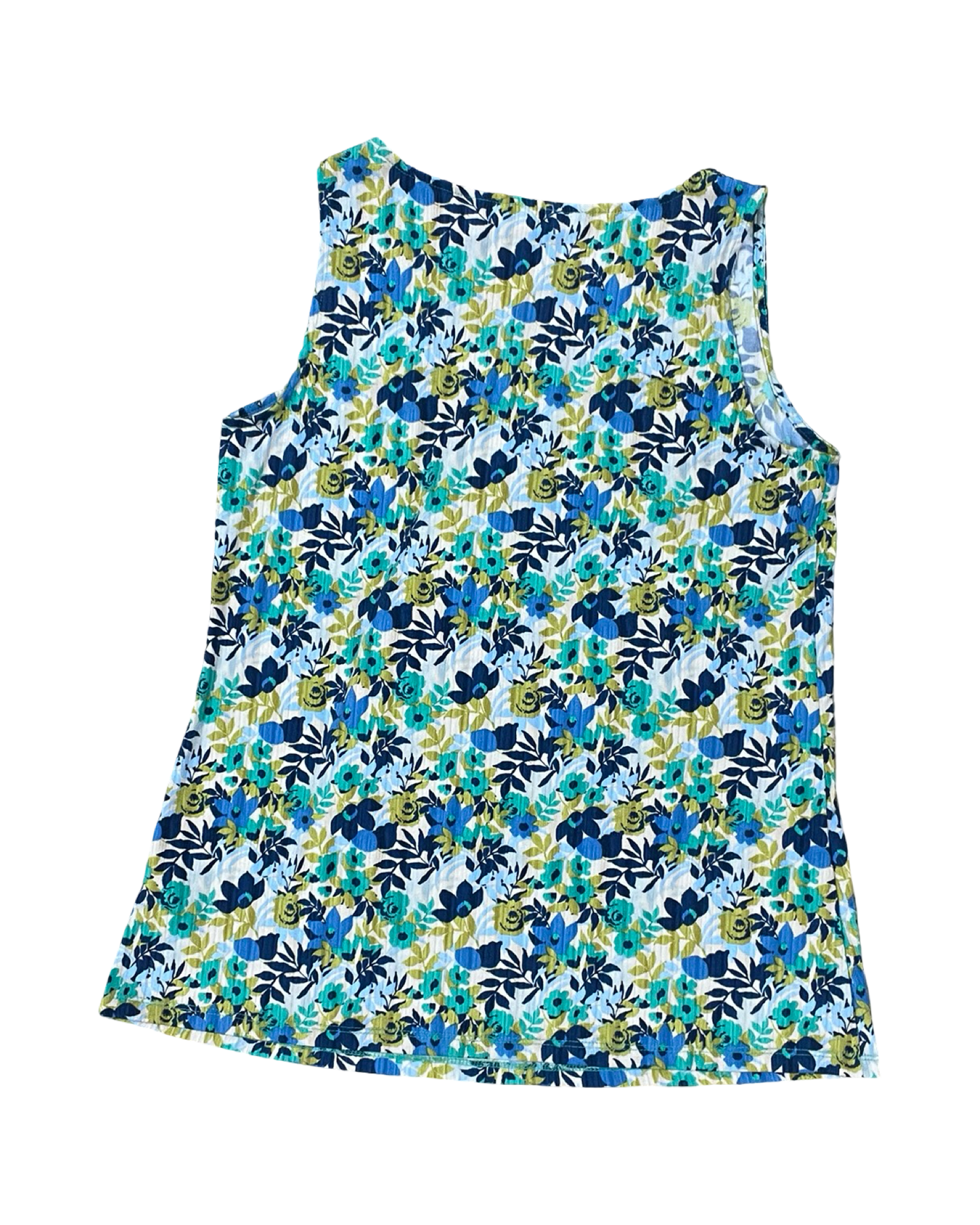 Top Sleeveless By Susan Graver In Blue & Green, Size:S