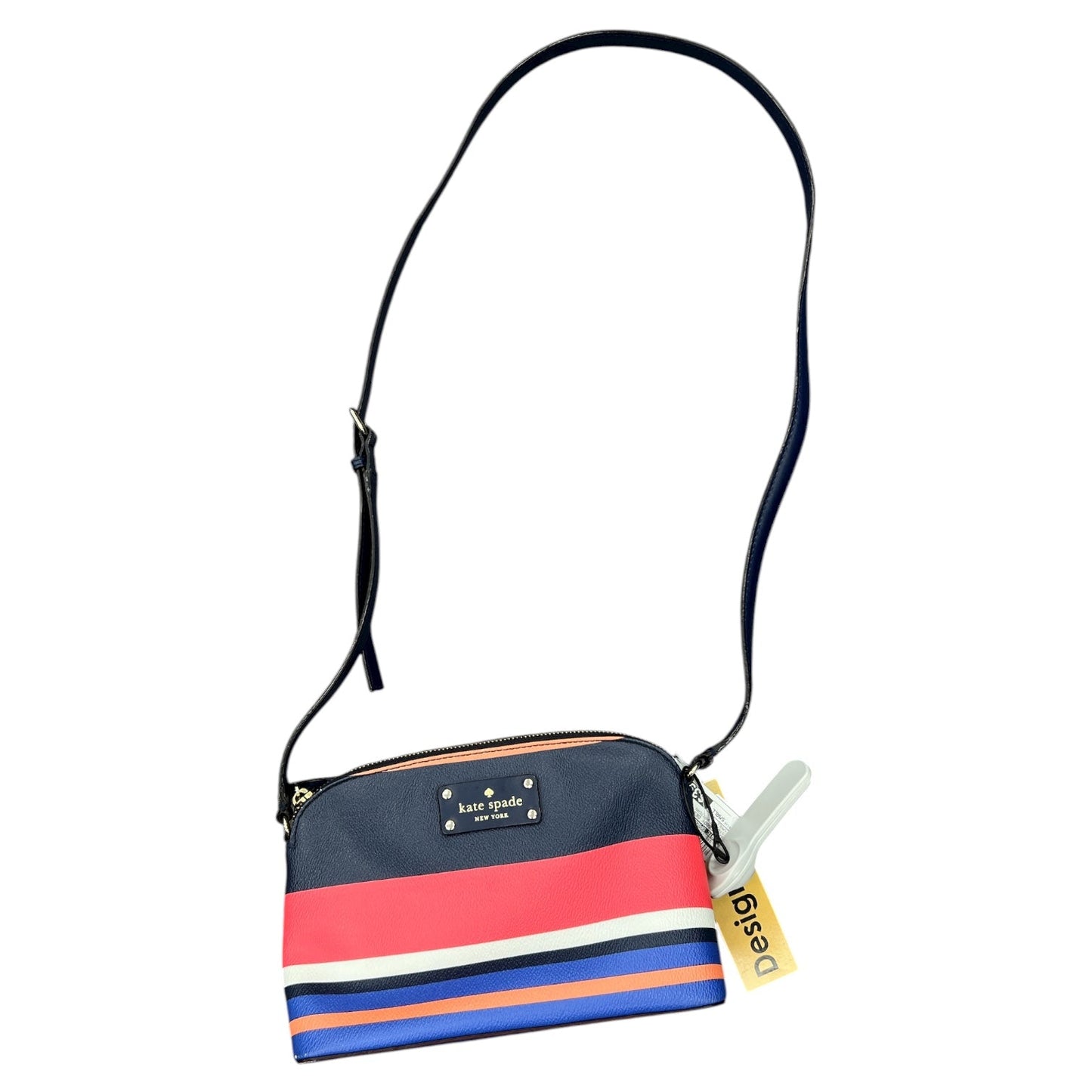Crossbody Designer By Kate Spade In Striped Pattern, Size:Small