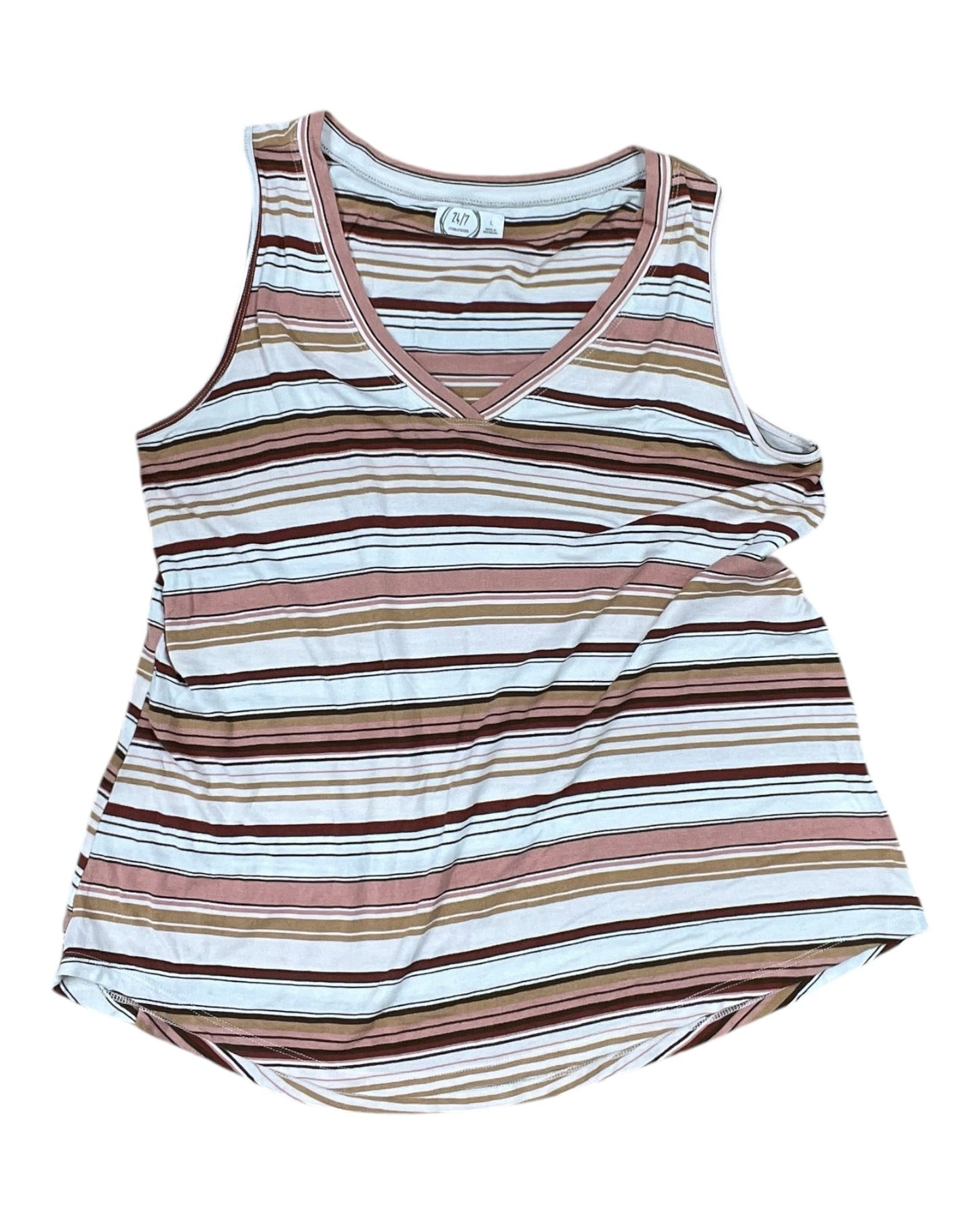 Tank Top By Maurices In Brown & Cream, Size:L