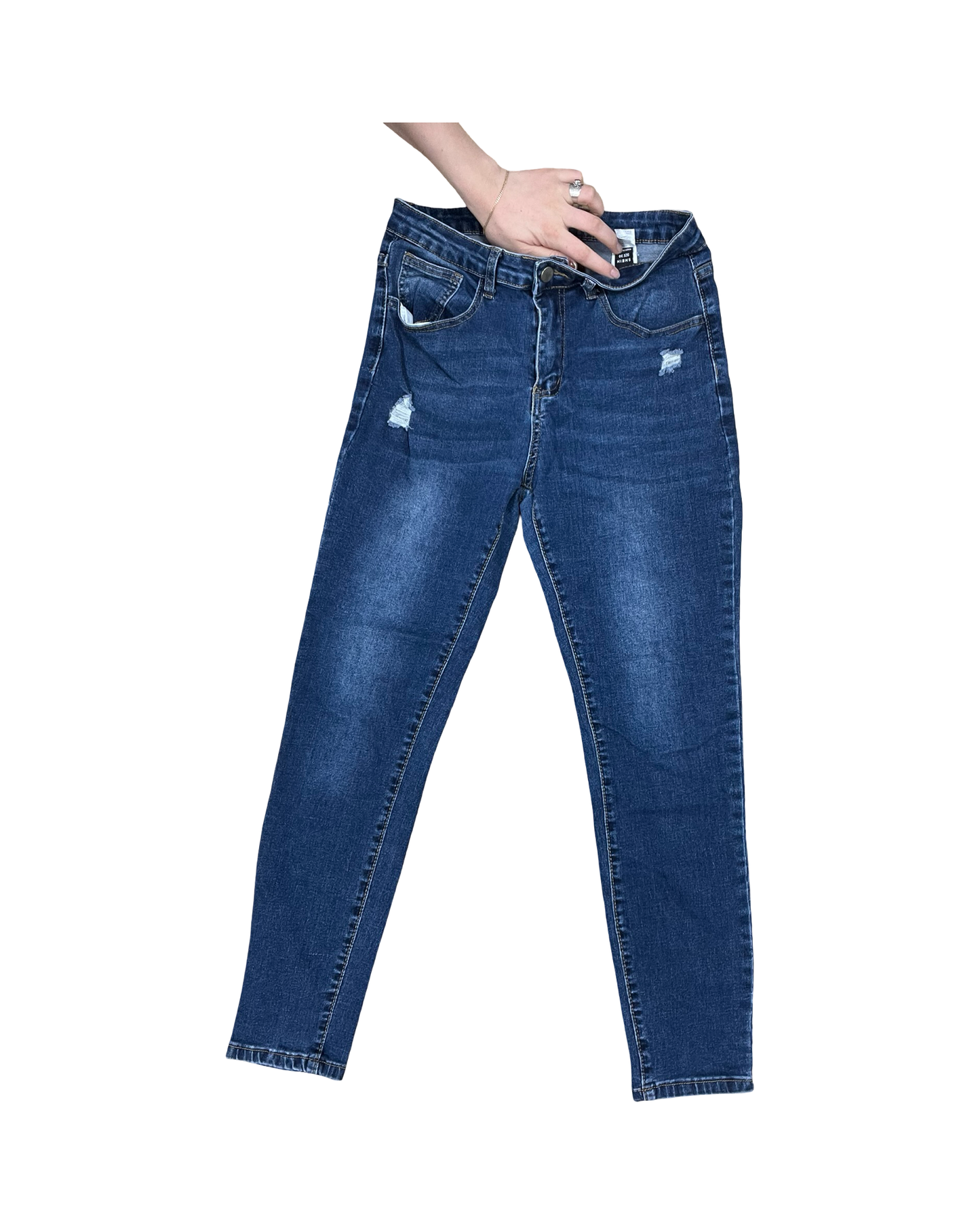 Jeans Skinny By Shein In Blue Denim, Size:10