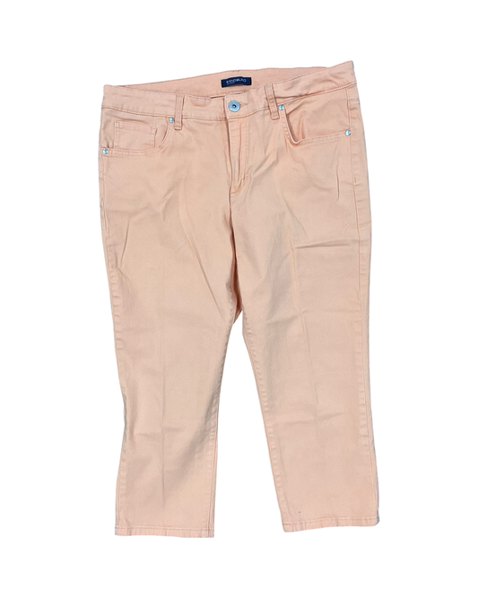 Jeans Cropped By Bandolino In Orange, Size:14