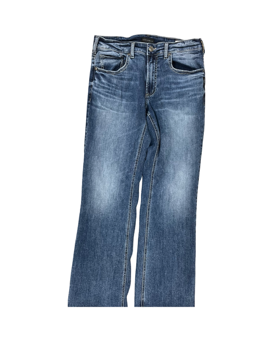 Jeans Boyfriend By Silver In Blue Denim, Size:14