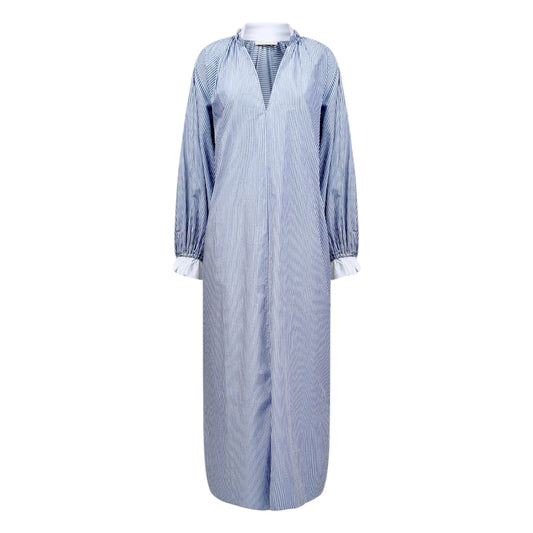 Wiki Maxi Dress By Mes Demoiselles Paris In Blue Striped Pattern, Size: 0