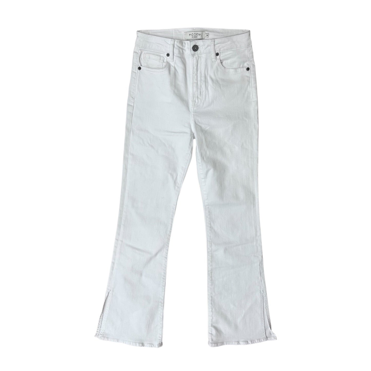 Jeans Boot Cut By Hidden In White Denim, Size:0