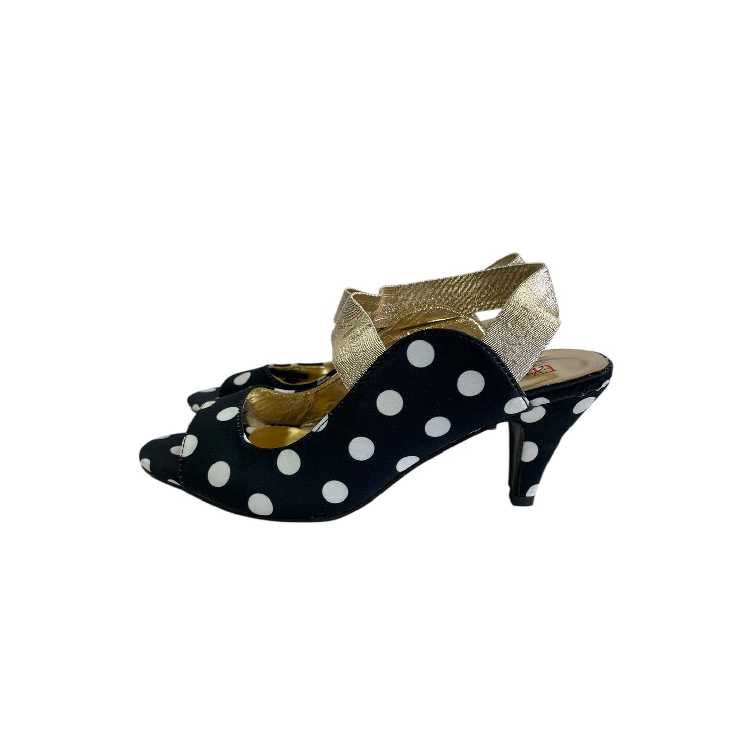 Shoes Heels Block By Ey Boutique In Black & White, Size:9.5