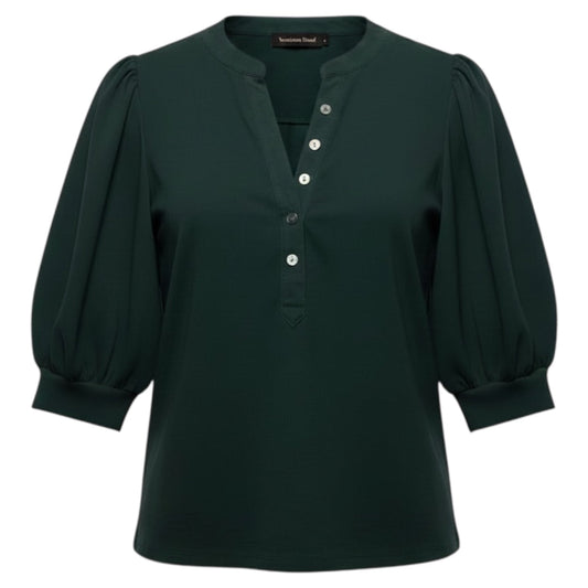 Coralee Puff-Sleeve Top By Veronica Beard In Green, Size: M