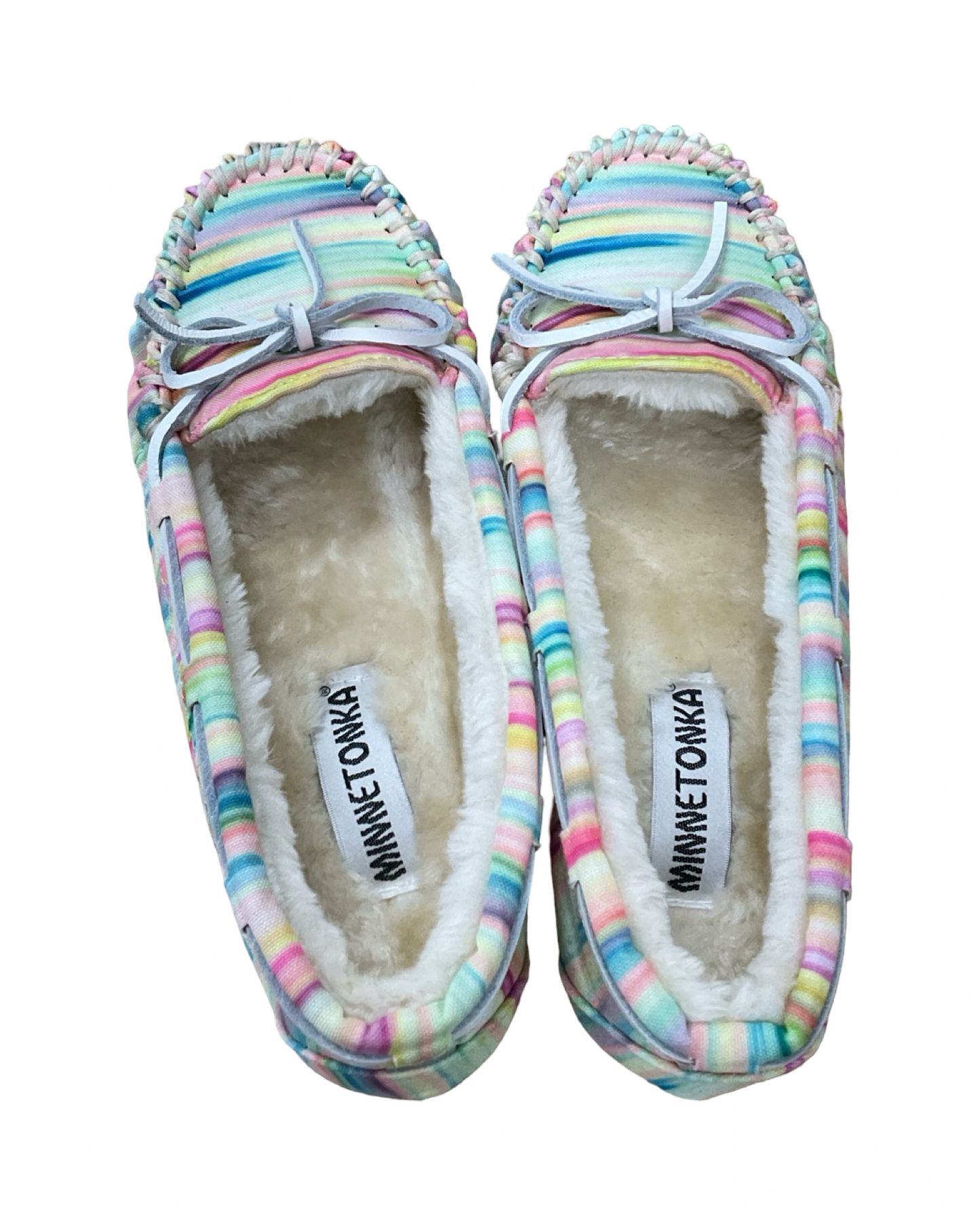 Slippers By Minnetonka In Rainbow Print, Size:8