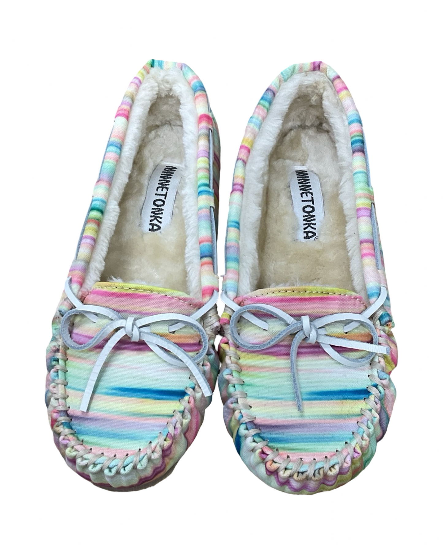 Slippers By Minnetonka In Rainbow Print, Size:8