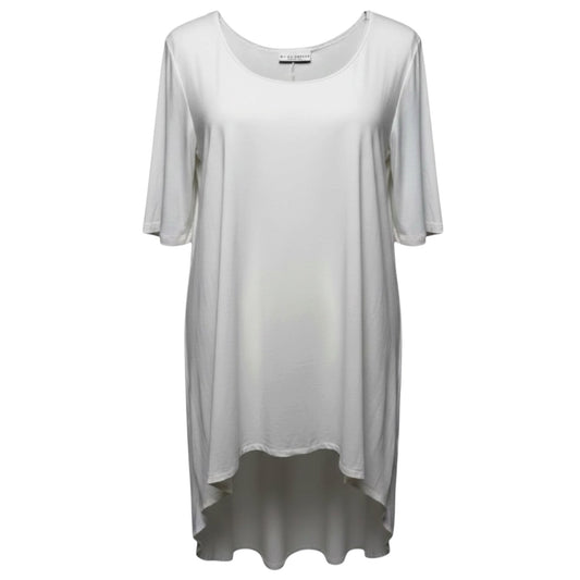Lilo Organic Bamboo Tunic 3/4 Sleeve By Bryn Walker In White, Size: XL