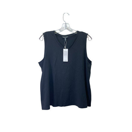 Top Sleeveless Basic By Eileen Fisher In Black, Size:L