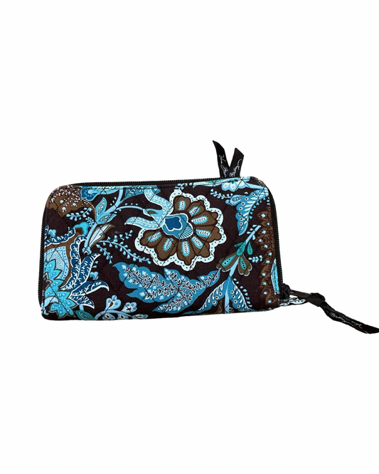 Wallet By Vera Bradley In Blue & Brown, Size:Medium