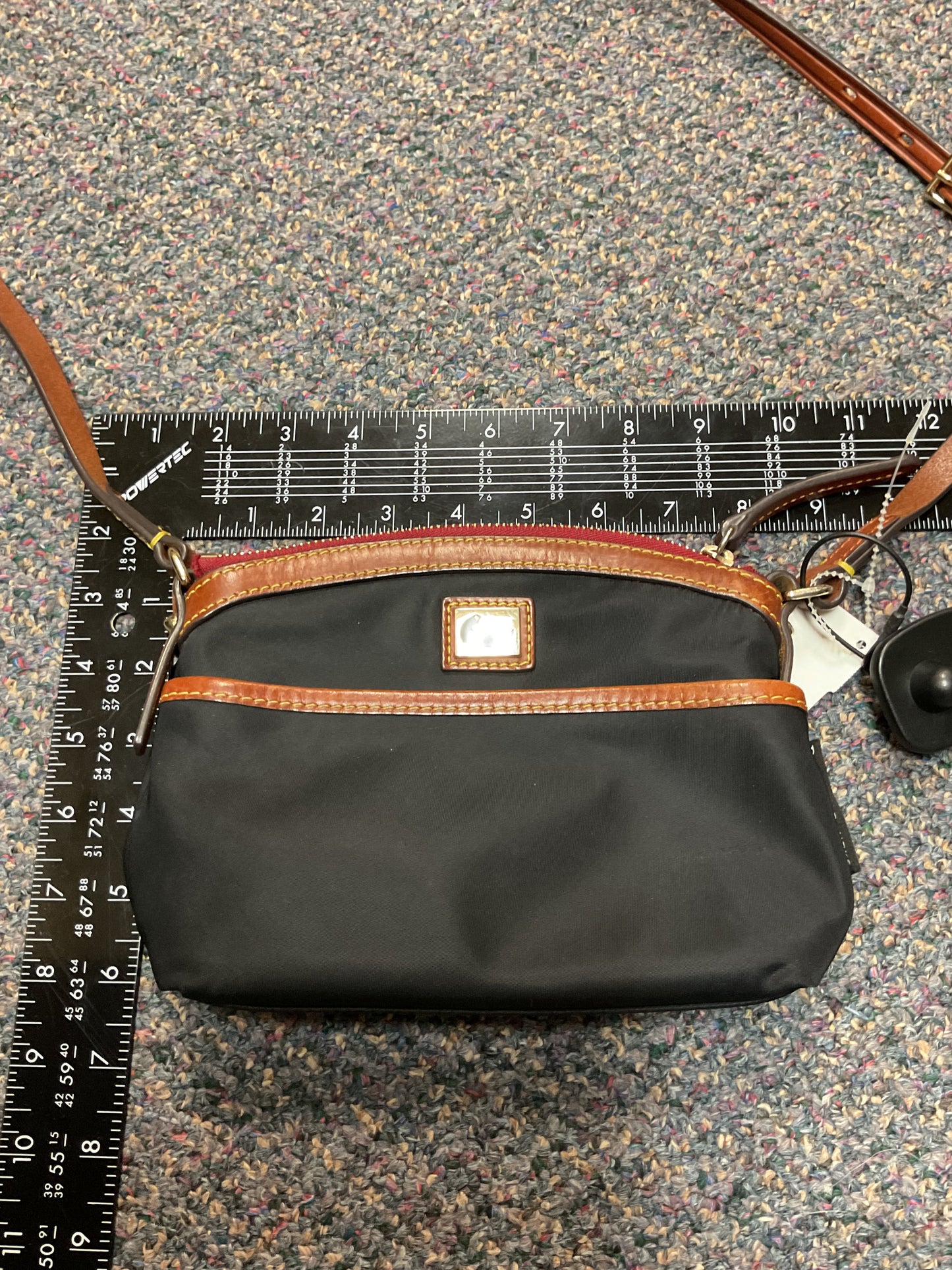 Crossbody Designer By Dooney And Bourke In Black & Brown, Size:Small