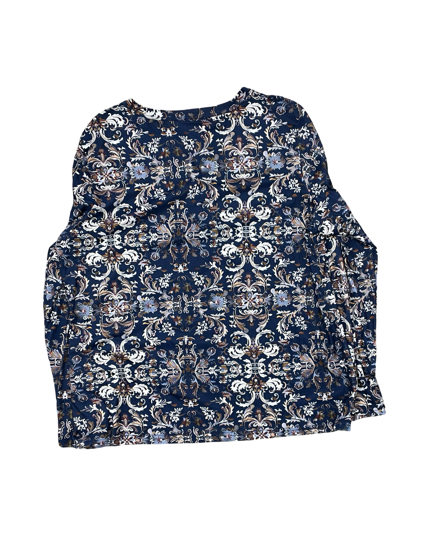 Top Ls By Clothes Mentor In Blue & Cream, Size:Xl