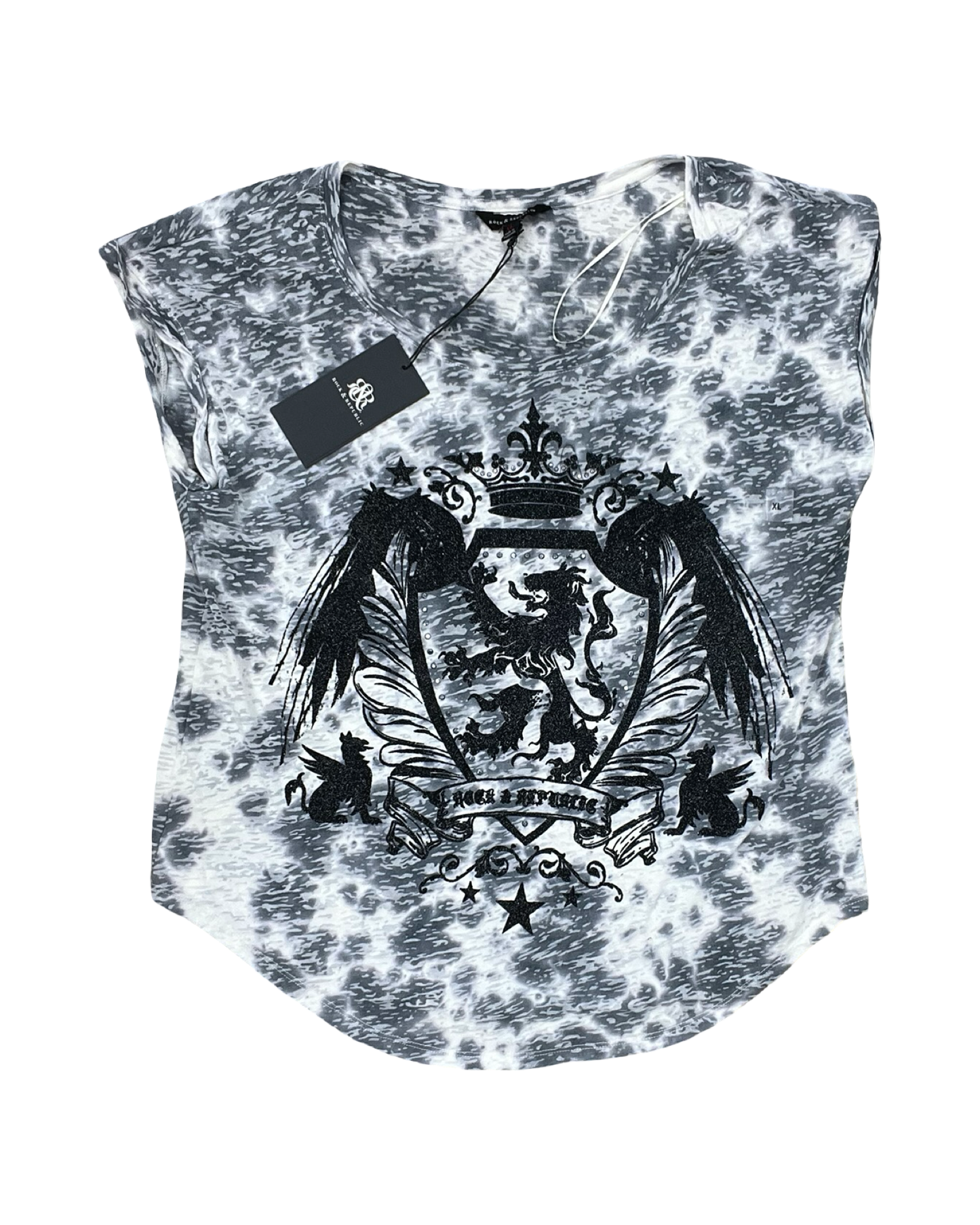 Top Ss By Rock And Republic In Grey & White, Size:Xl