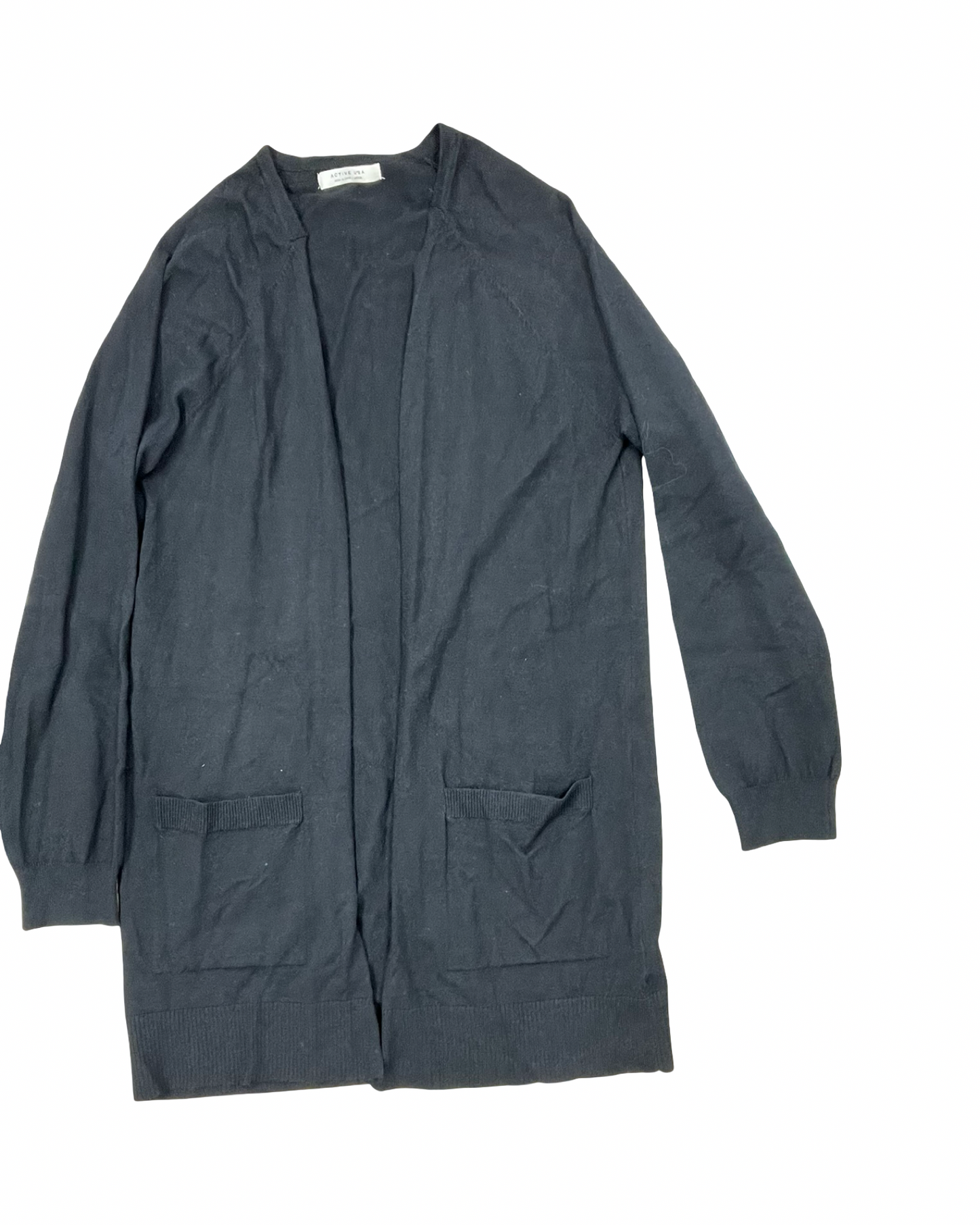 Cardigan By Active Usa In Black, Size:L
