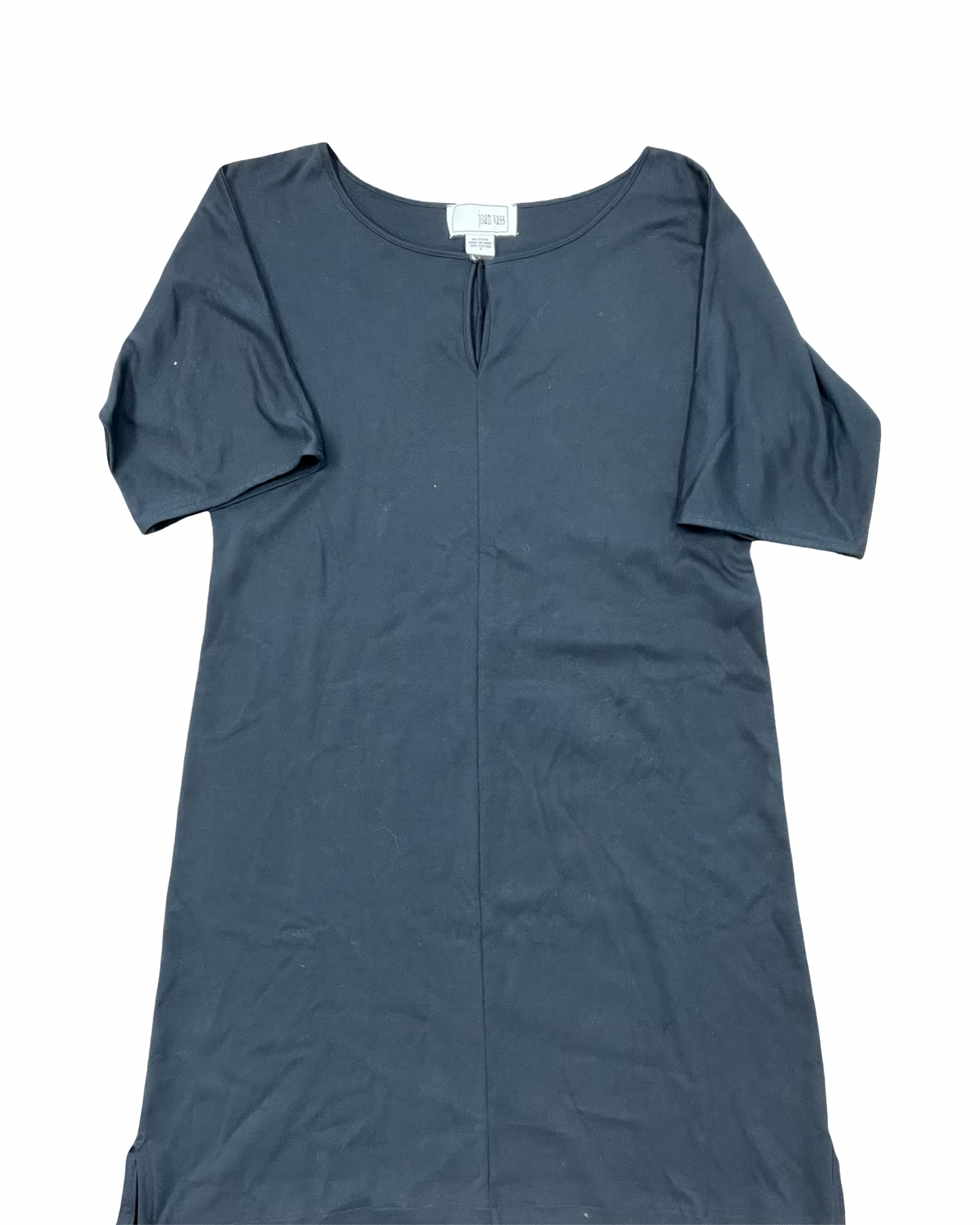 Dress Work By Joan Vass In Black, Size:3