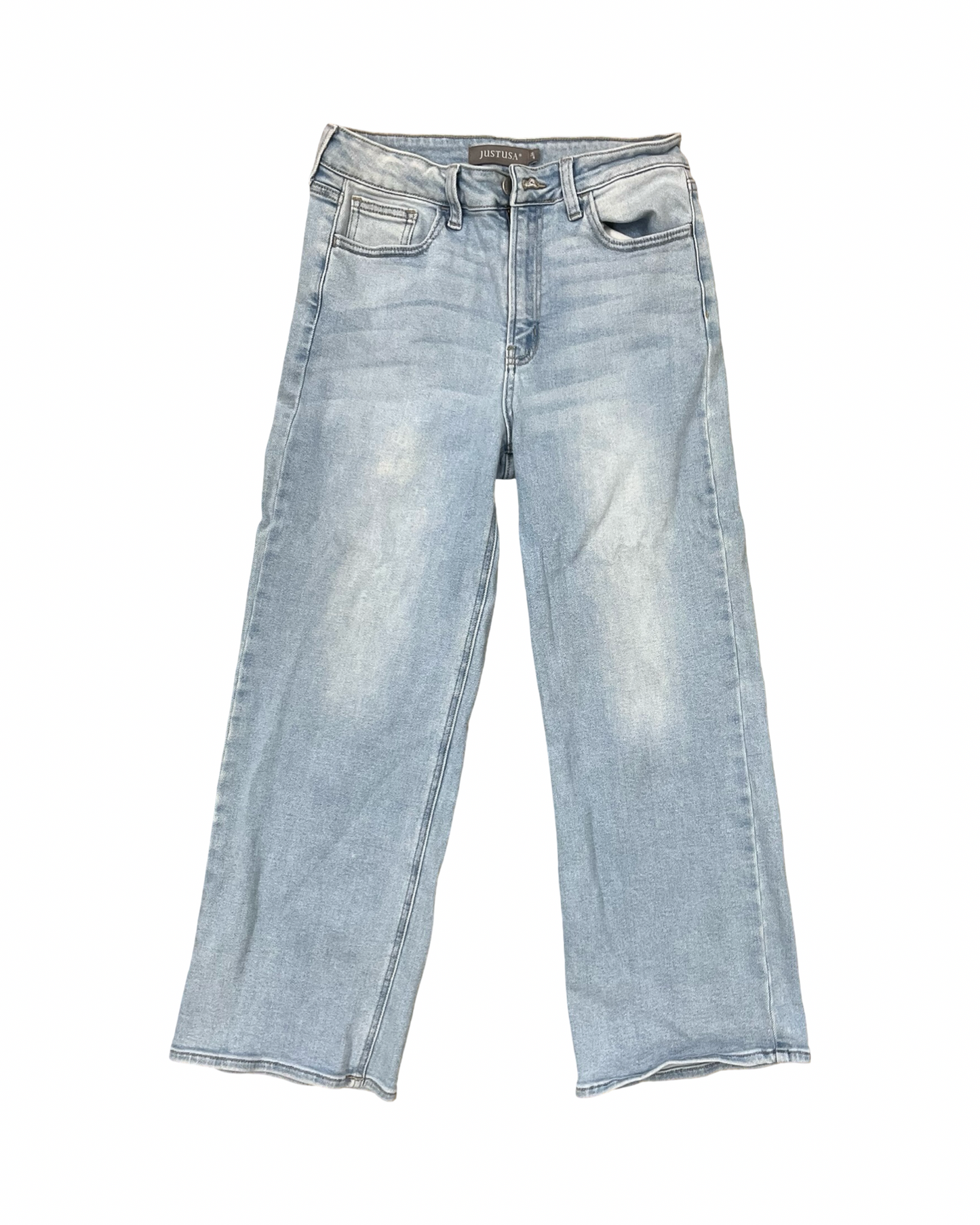 Jeans Boot Cut By Just Usa In Blue Denim, Size:6