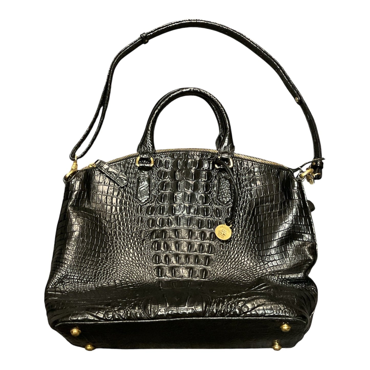 Handbag Designer By Brahmin In Black, Size:Medium
