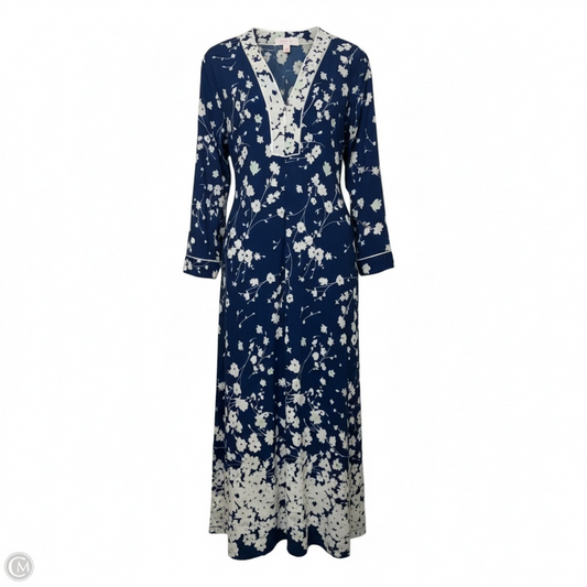 Caftan Dress Designer By Oscar De La Renta Pink Label In Floral Print, Size: L/XL