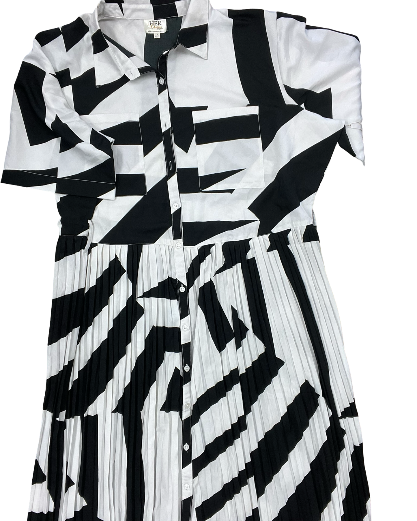 Dress Casual Maxi By Clothes Mentor In Black & White, Size:3
