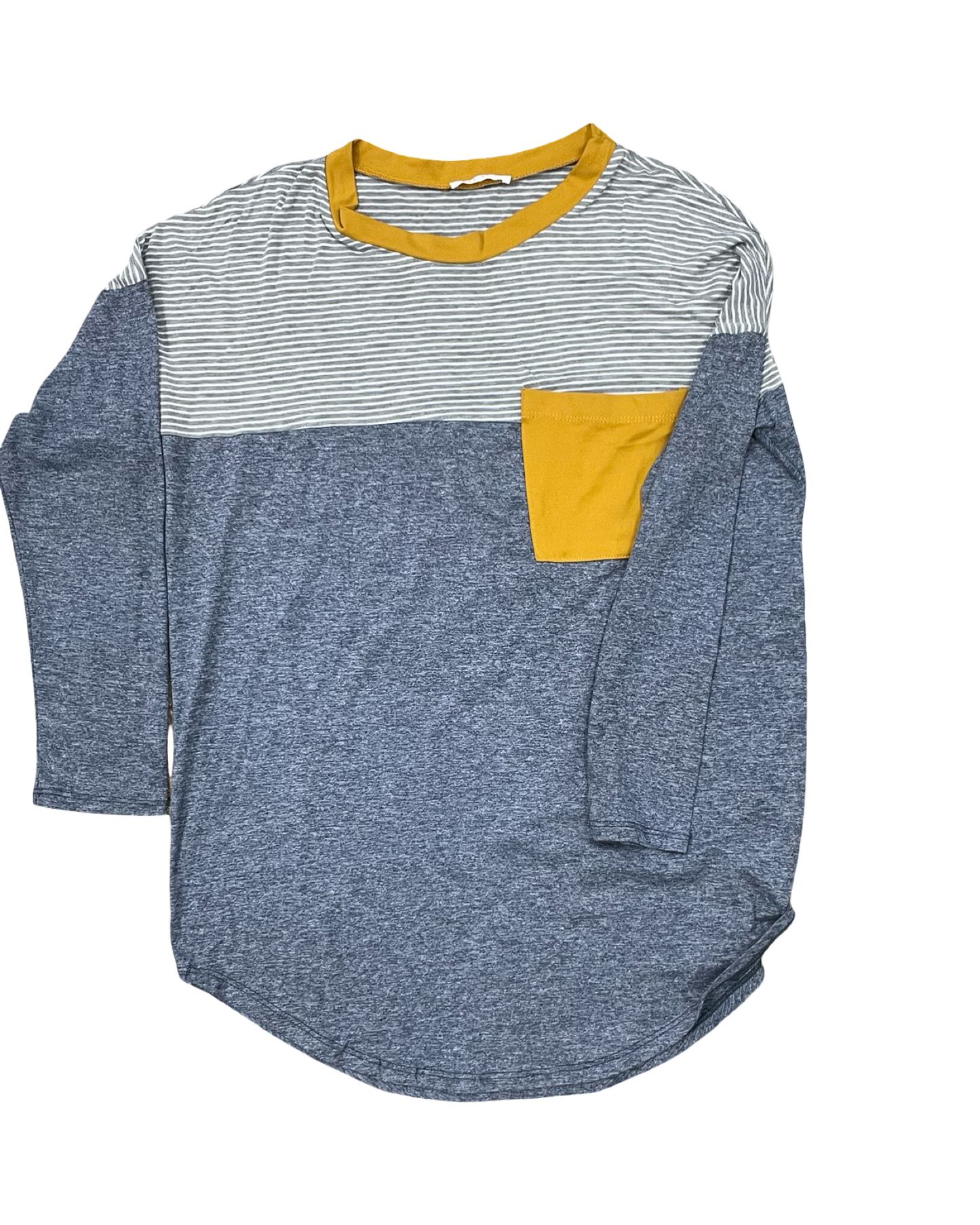 Top Ls By Reborn In Blue & Grey, Size:S