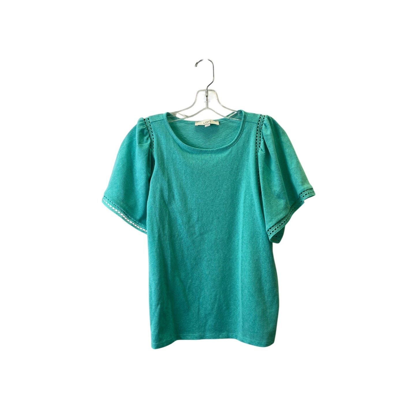 Top Ss Basic By Loft In Aqua, Size:M