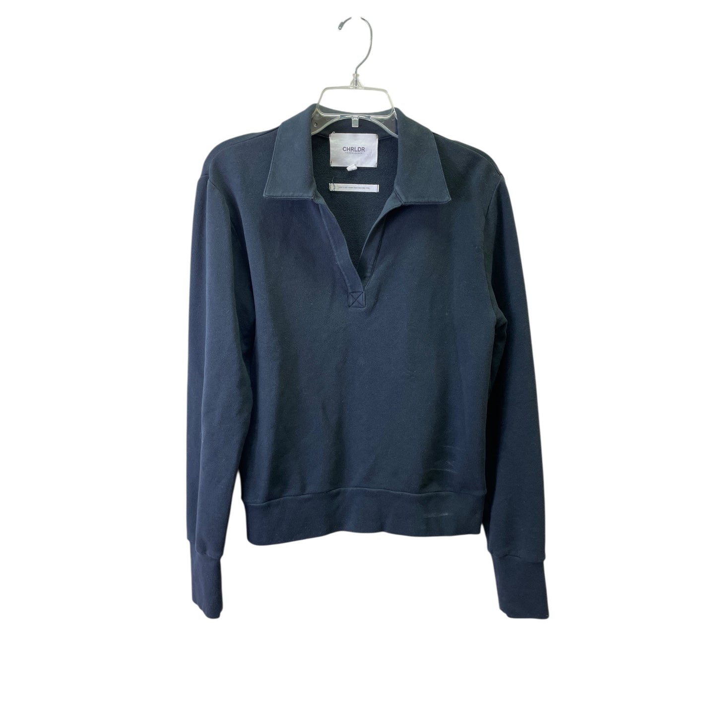 ATHLETIC TOP LS COLLAR by  CHRLDR In BLACK, Size: M