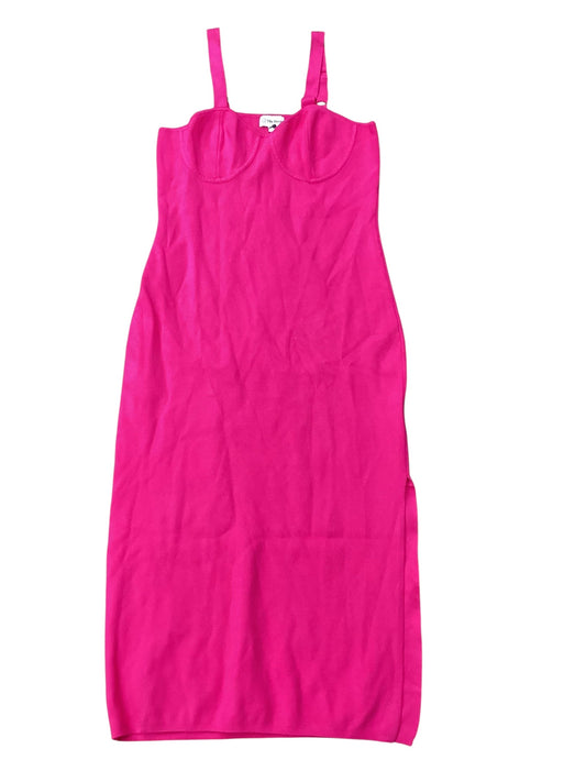 Dress Casual Midi By The Drop In Pink, Size:L