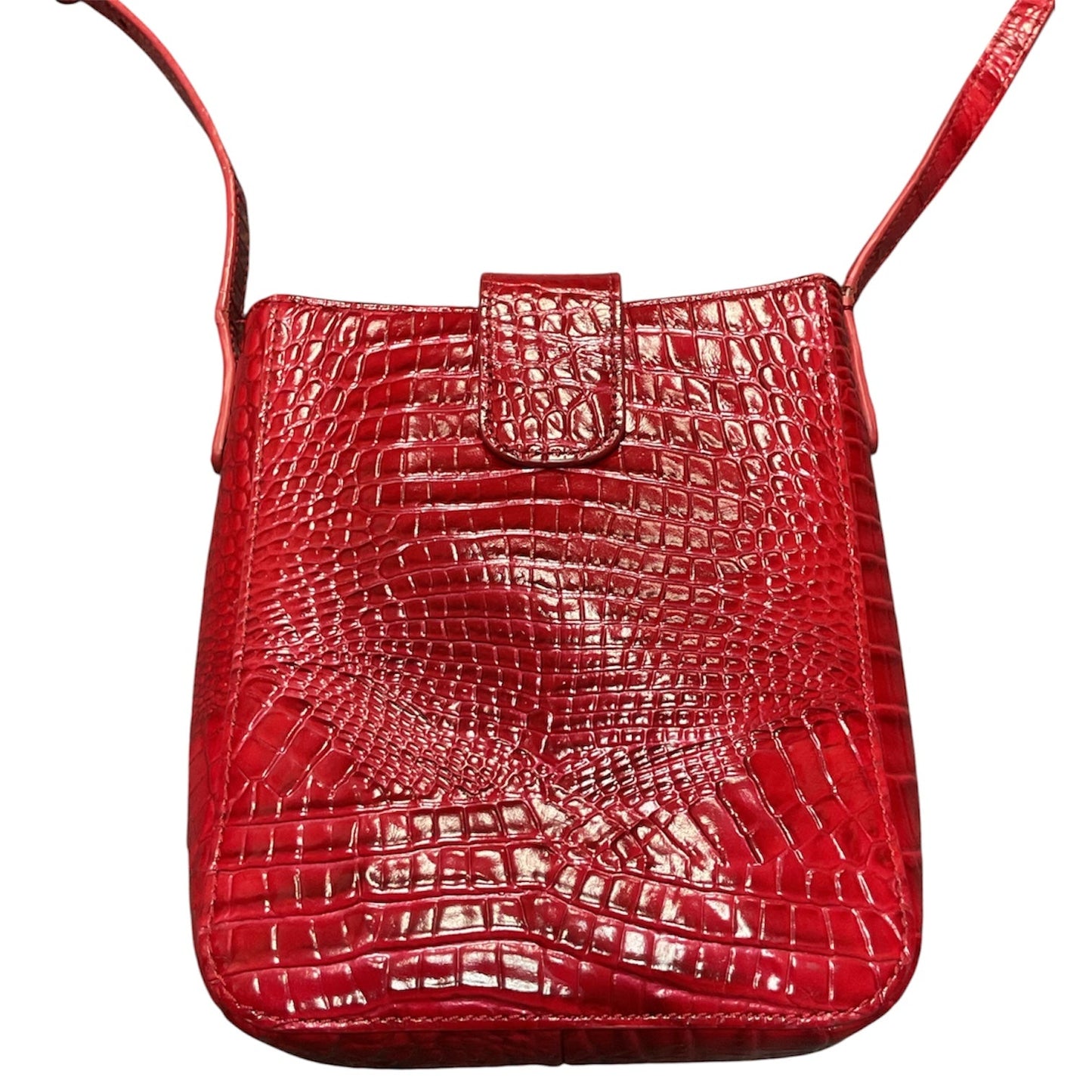 Crossbody Designer By Brahmin In Red, Size:Small