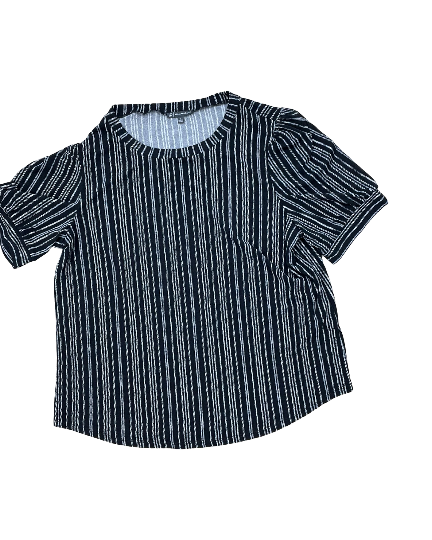 Top Ss By Adrianna Papell In Black & White, Size:Xl