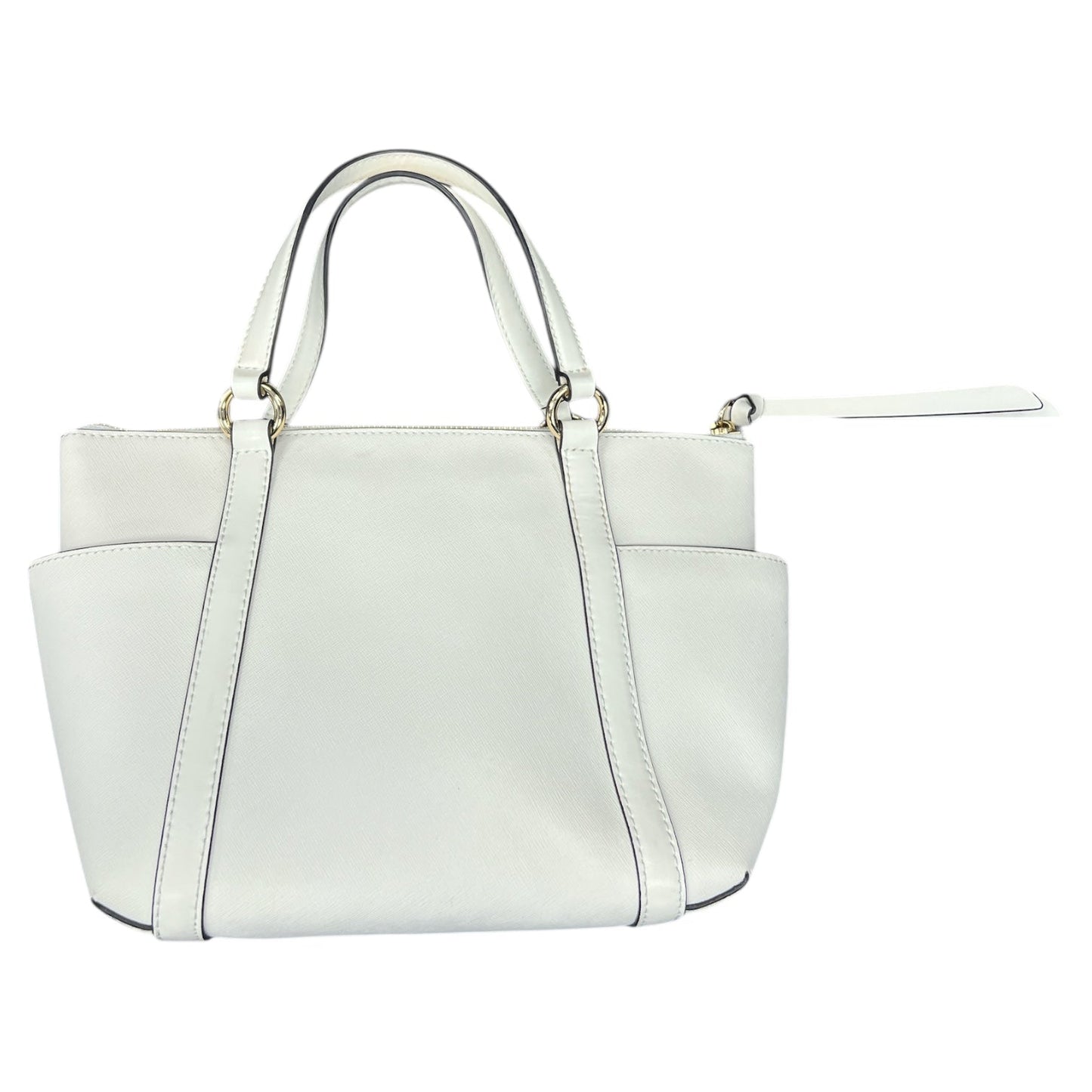 Handbag Designer By Michael Kors In White, Size:Medium