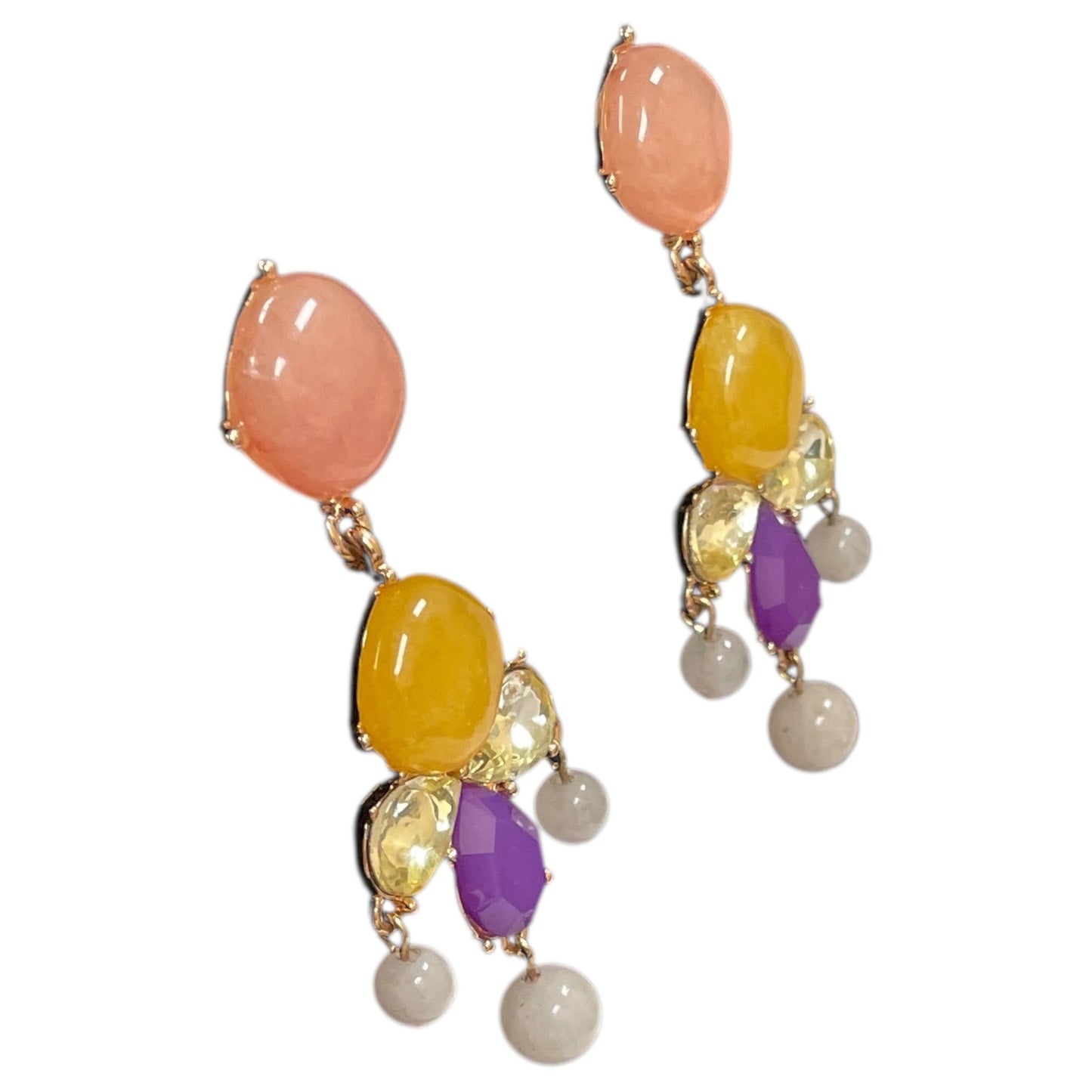 Earrings Dangle/Drop By Express In Pink & Purple
