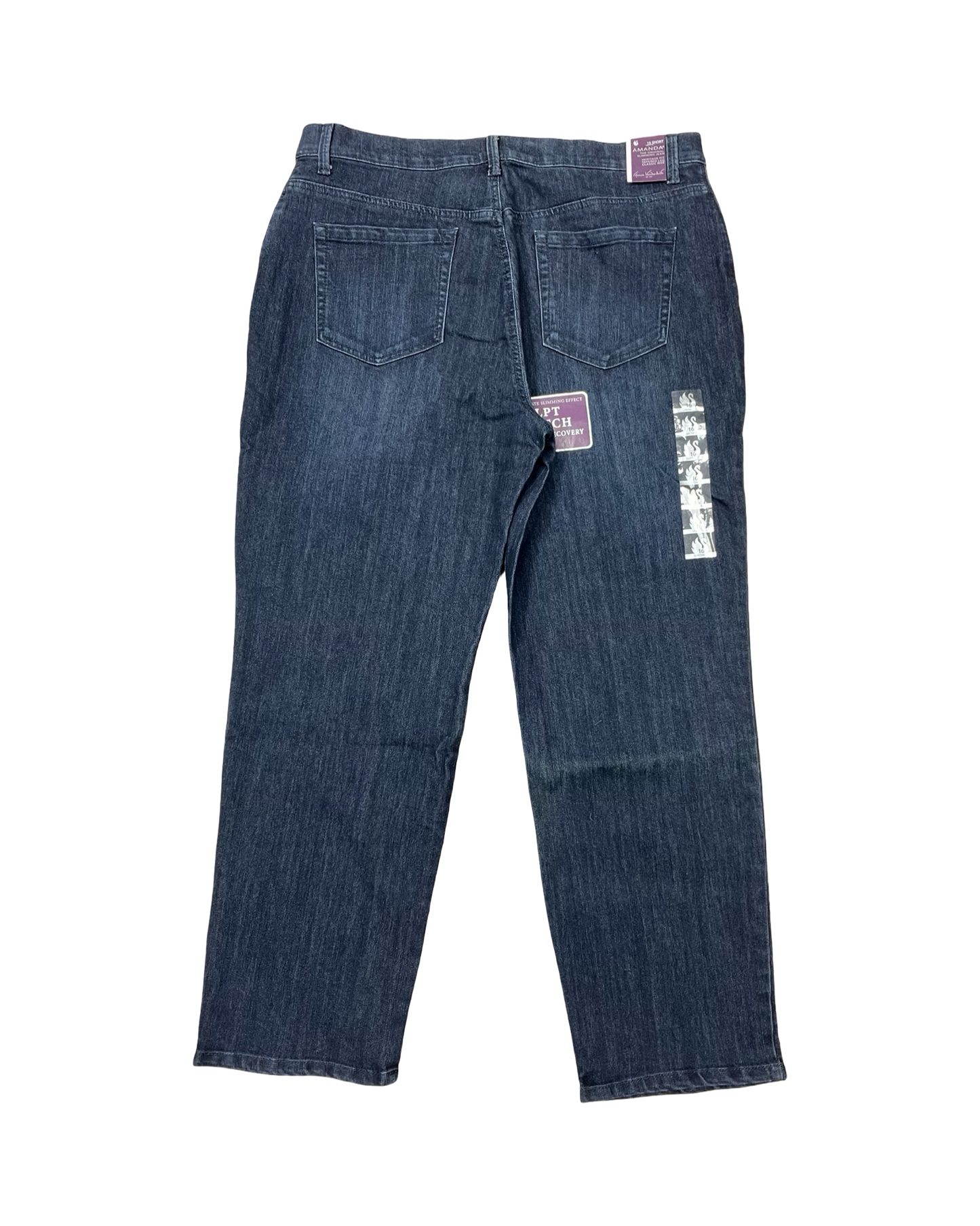 Jeans Straight By Gloria Vanderbilt In Blue, Size:16