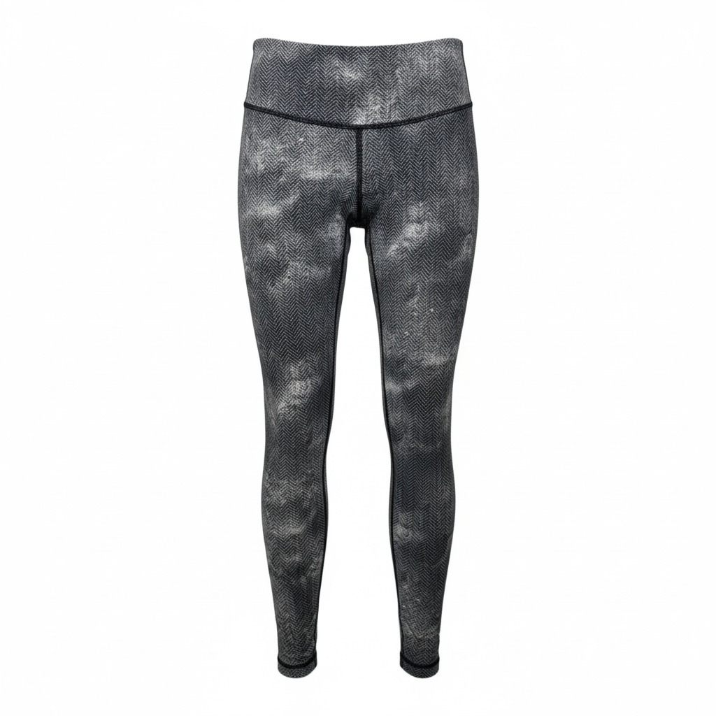 Athletic Leggings By Lululemon In Black & White, Size: 6
