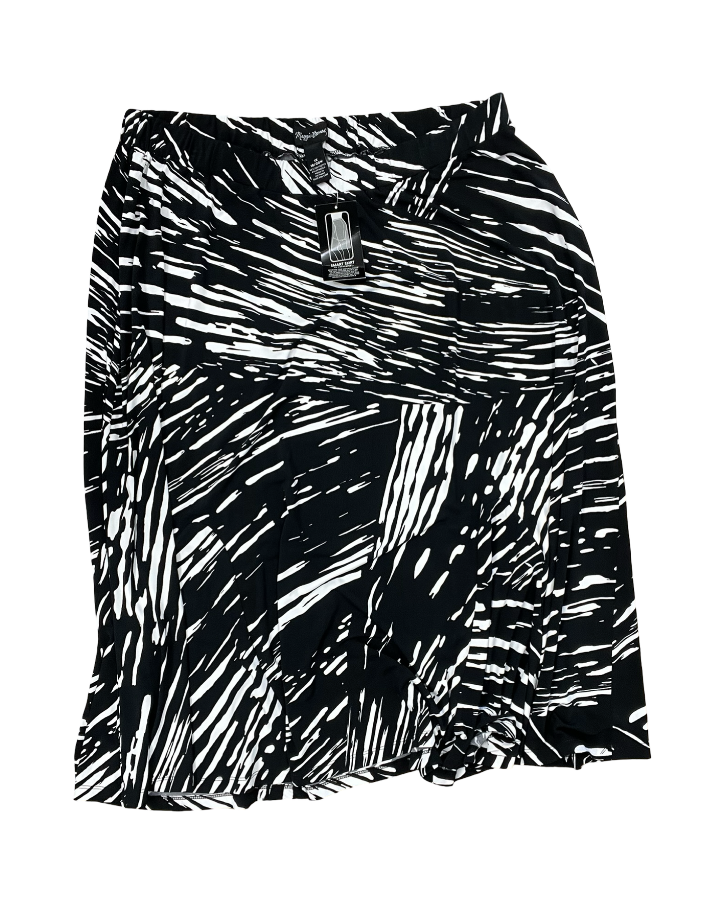 Skirt Maxi By Maggie Barnes In Black & White, Size:1X