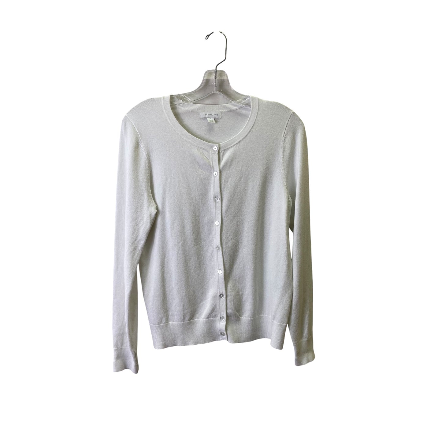 Sweater By Charter Club In White, Size:S