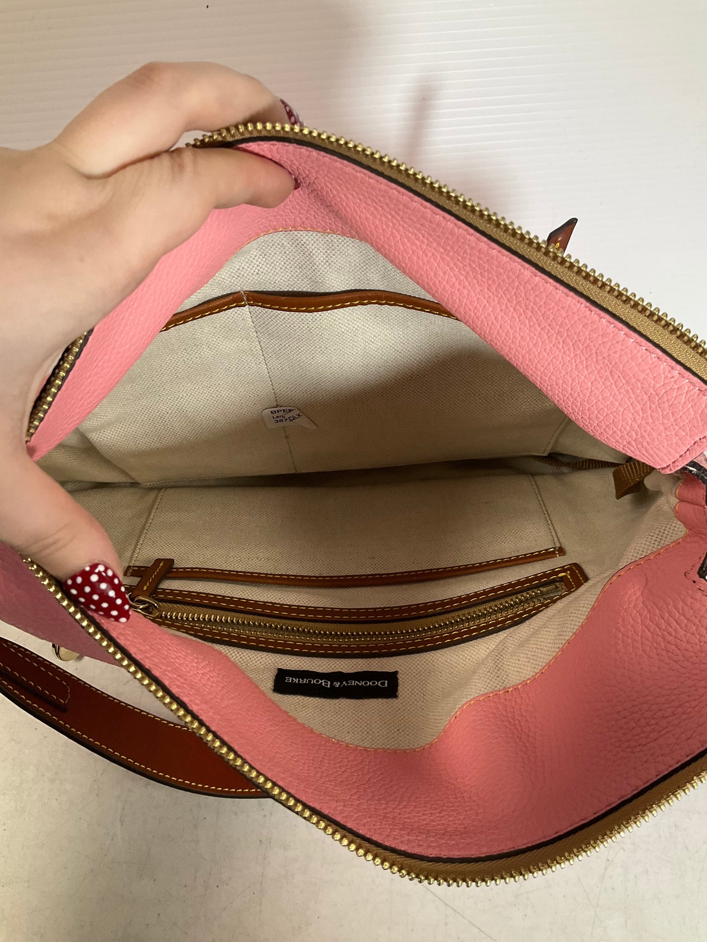 Handbag Designer By Dooney And Bourke In Pink, Size:Large