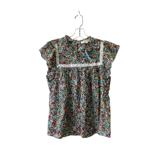Top Sleeveless By Loft In Blue & Green, Size:Mp