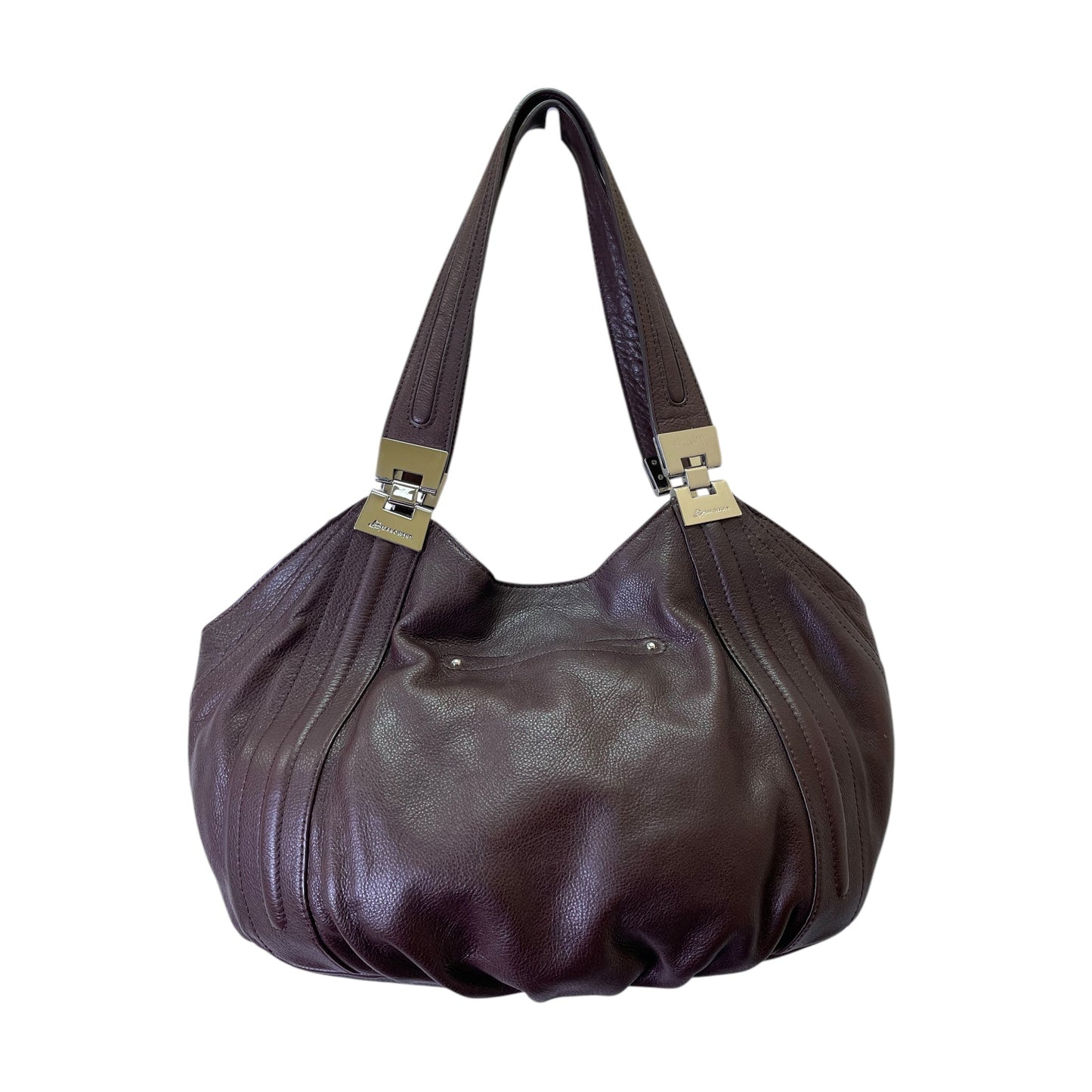 Handbag Leather By B. Makowsky In Brown, Size:Large