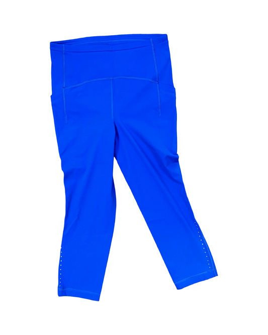 Athletic Leggings Capris By Lululemon In Blue, Size:M