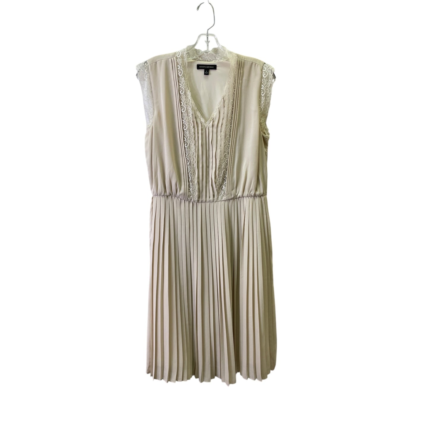 Dress Casual Midi By Banana Republic In Cream, Size:S