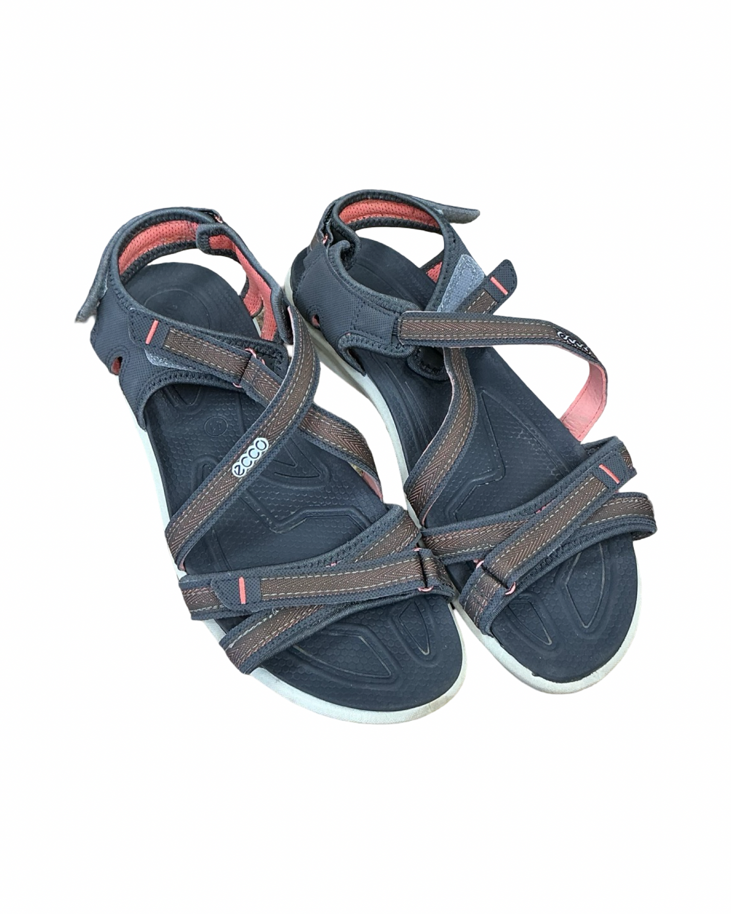 Sandals Flats By Ecco In Grey, Size:10.5