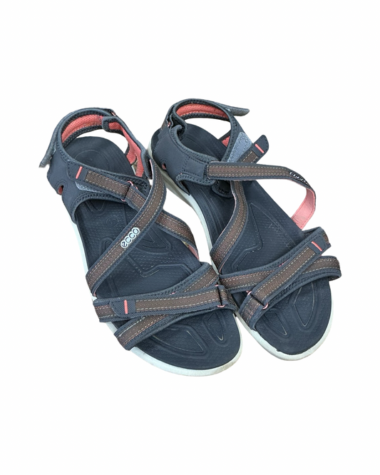 Sandals Flats By Ecco In Grey, Size:10.5