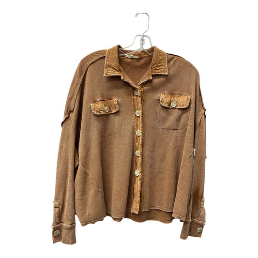 Top Ls By Easel In Orange, Size:S